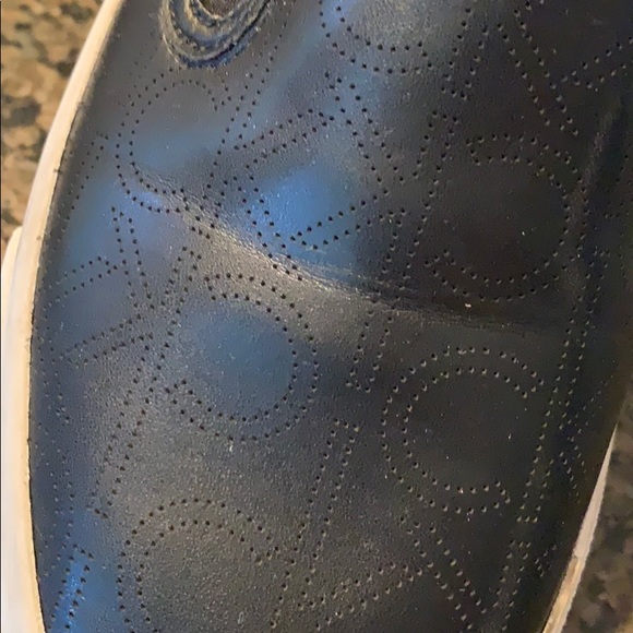 Calvin Klein faux leather loafers black white 6.5 - Picture 2 of 6